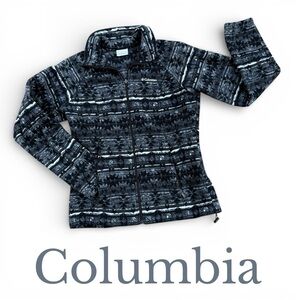 Columbia Women's Benton Springs Full Zip Fleece Jacket black and white Aztec